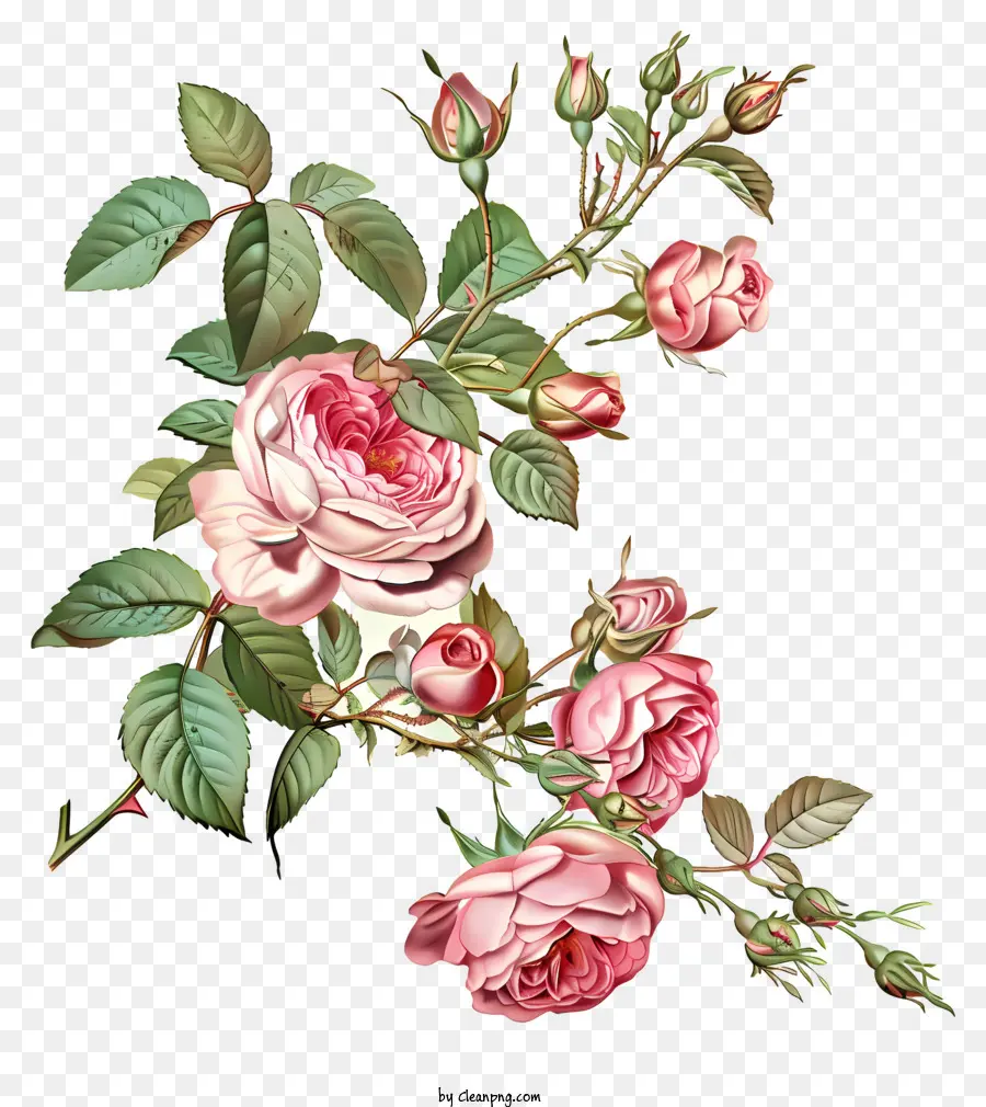 rosa Rosen - Rosa Rosen, Blätter mit braunen Flecken
