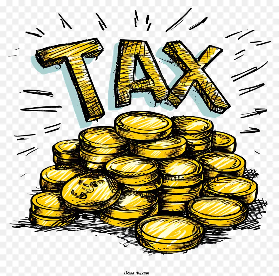 Thuế thuế thịnh vượng của thuế - Tiền xu được xếp chồng lên từ 