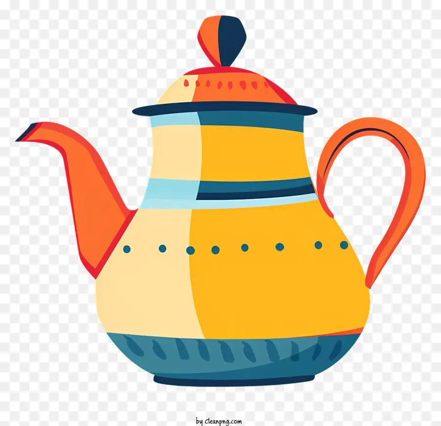 Teekanne traditioneller Tea -Topf China Teekanne Dekorative Teekanne mehrfarbige Teekanne - Traditioneller dekorativer chinesischer Teekanne mit Streifen
