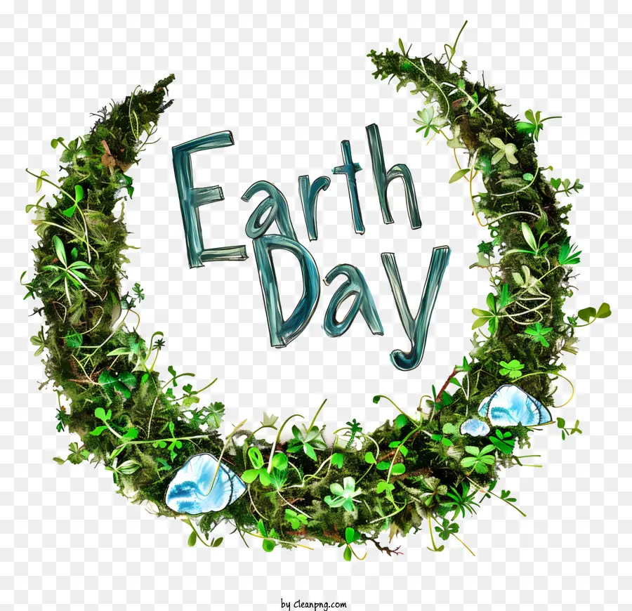 Tag der Erde - Kranz mit der Erde Tag darauf geschrieben