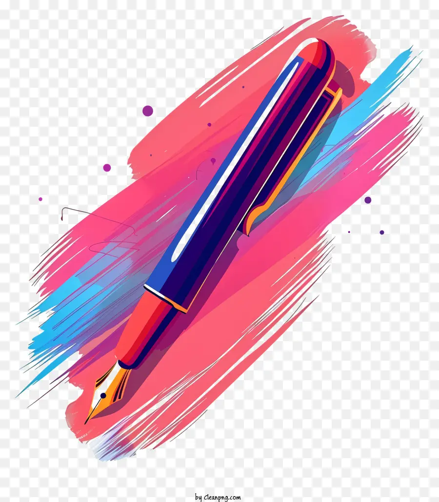 Penna a penna Penna macchie di carta vibrante - Penna stilografica colorata con macchie di inchiostro