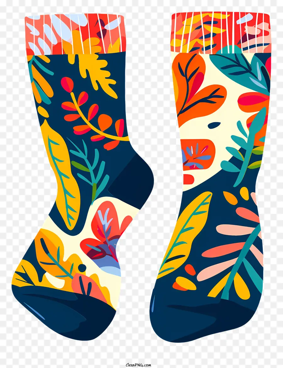 Socken Blumensocken farbenfrohe Socken gedruckte Socken Baumwollsocken - Bunte Blumendrucksocken mit weißen Schnürsenkel