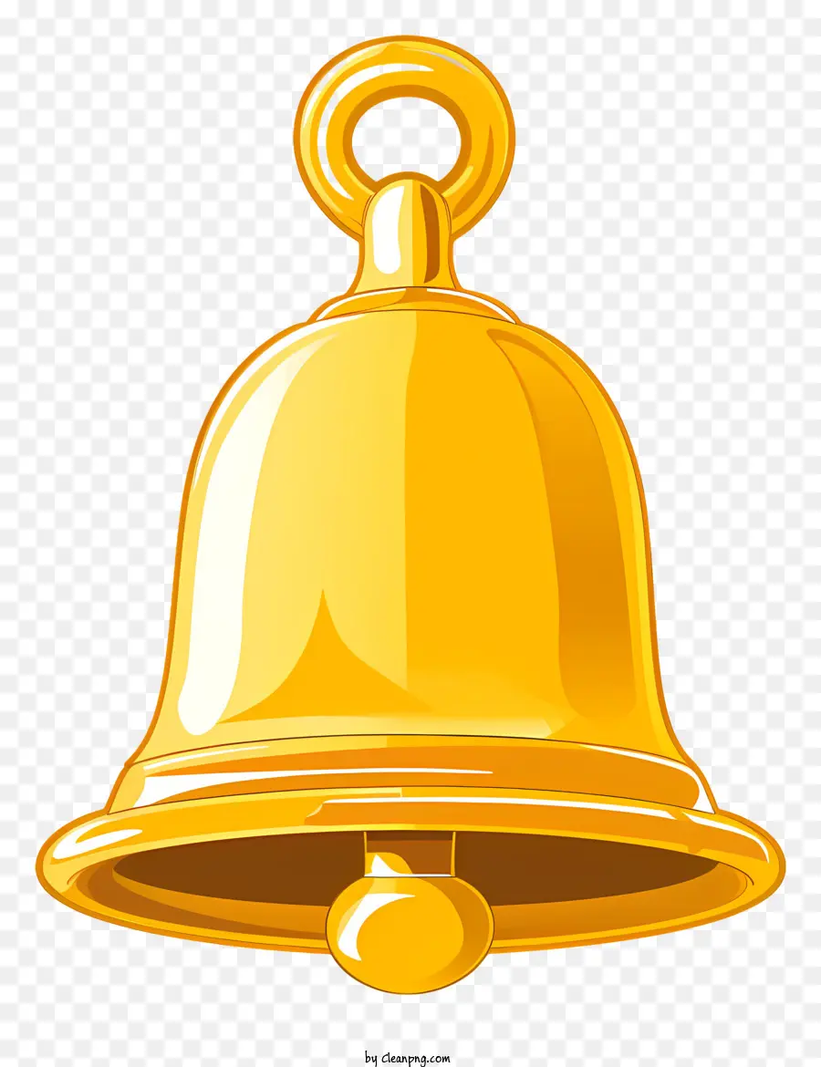 Goldene Glockenglocke -Metallrunde Loch - Goldene Metallglocke mit Kette am Haken