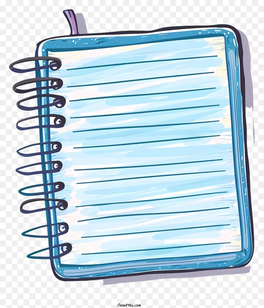libro aperto - Blue Spiral Notebook con pagine foderate vuote