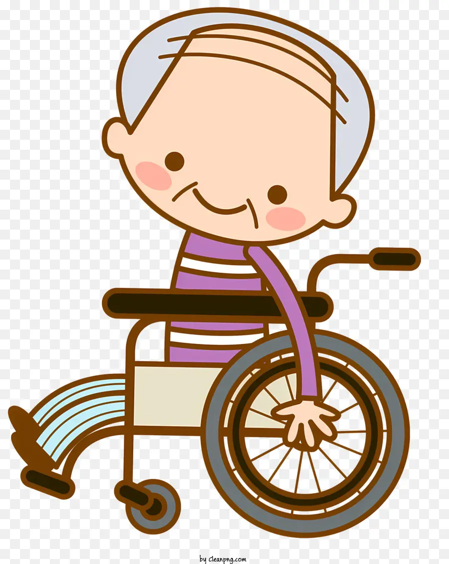 Menschen älterer Mann Rollstuhl lächelte glücklich - Imagebautent