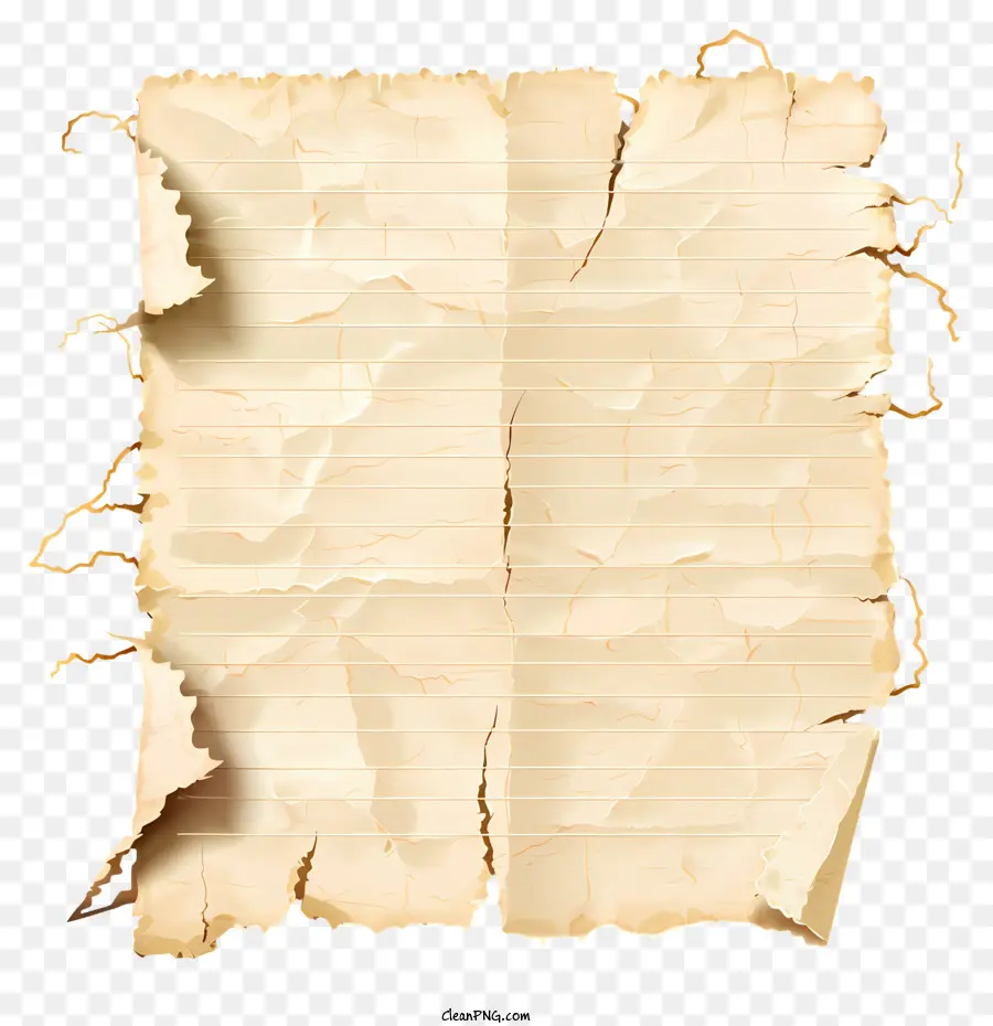 carta strappata - Carta pergamena strappata in colore giallo sbiadito