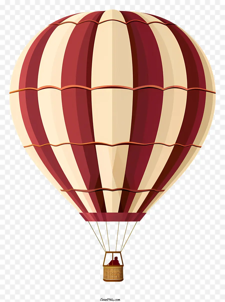 Heißluftballon - Rot -Weiß -Heißluftballon fliegen