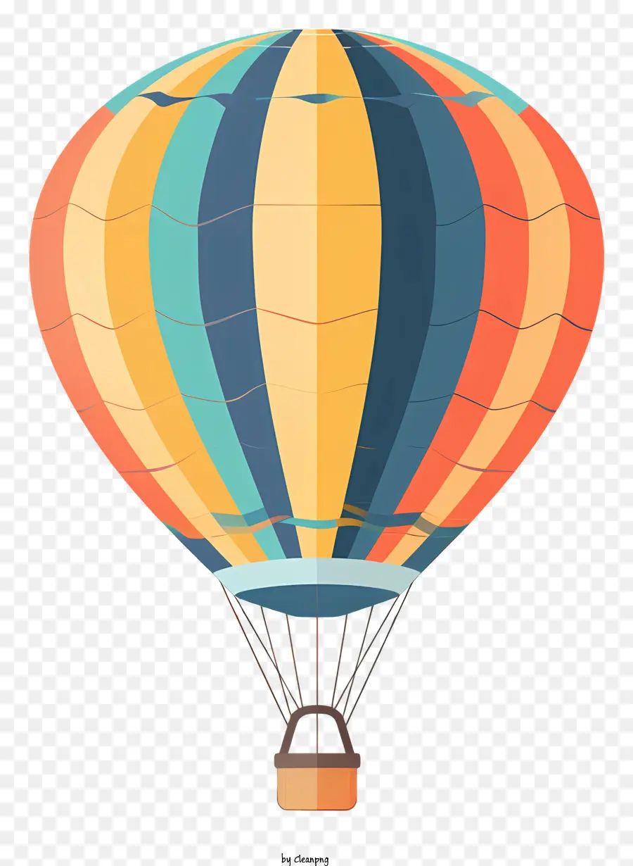 Heißluftballon - Buntes Heißluftballon in Bewegung