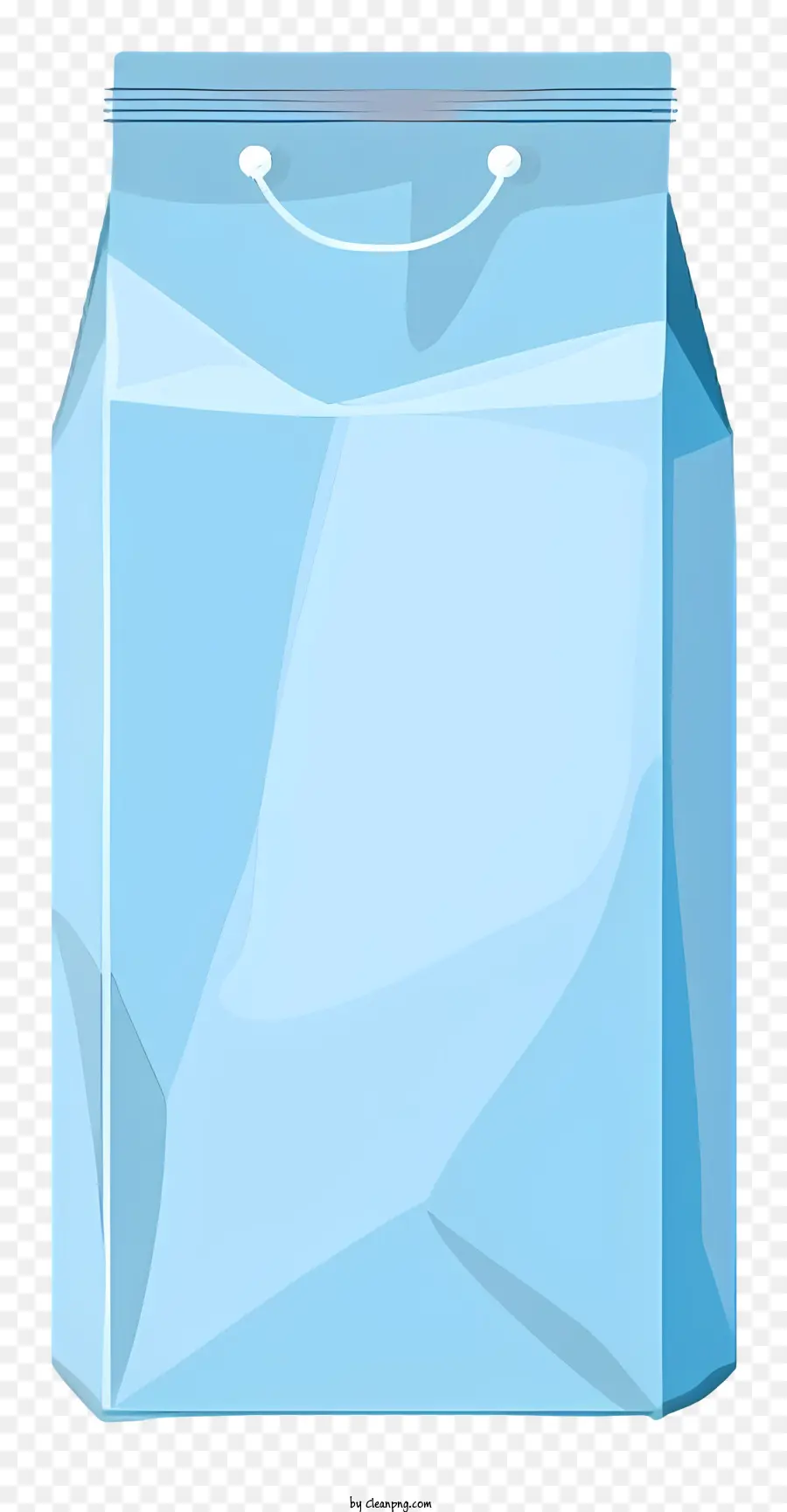 Milk Tetra Pacco Blu Plastic Bag cohtring Manico a core di coda in Giappone Borsa trasparente - Sacchetto di plastica blu con etichetta 
