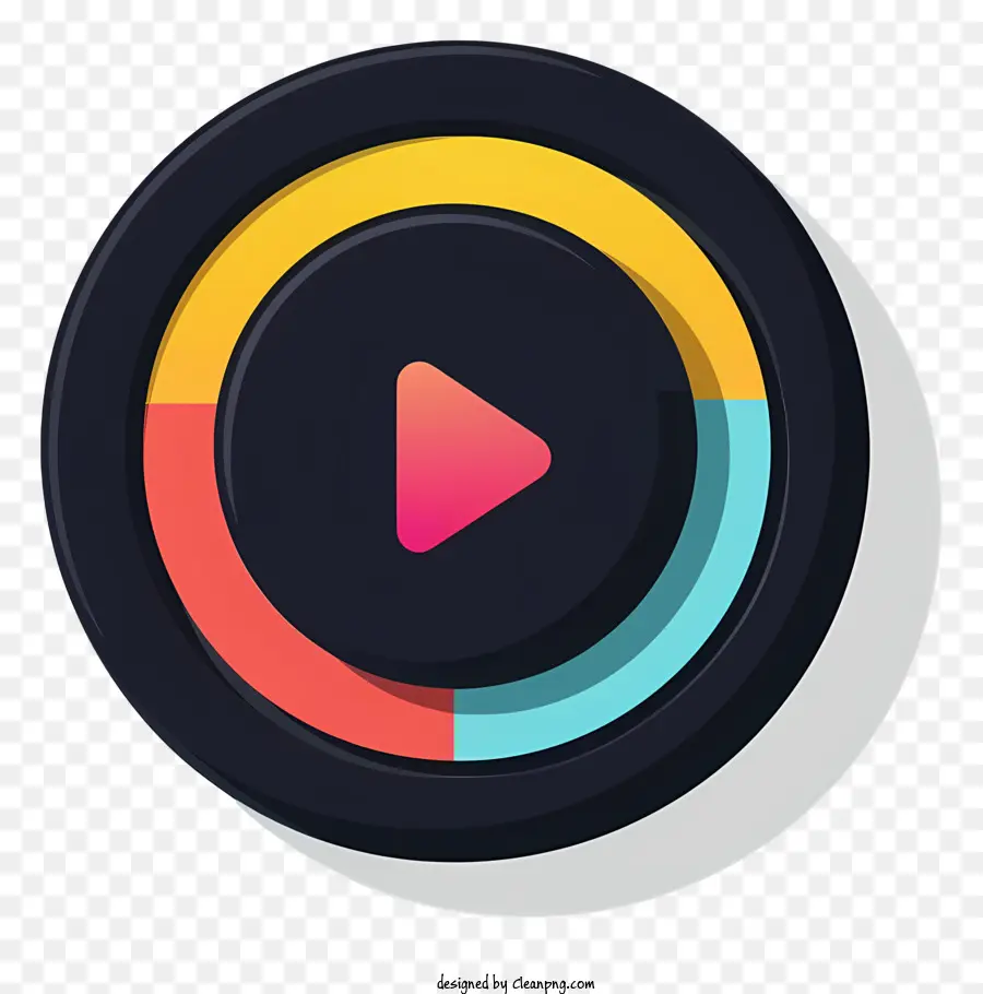 pulsante play - Pulsante di riproduzione circolare colorato con icona freccia