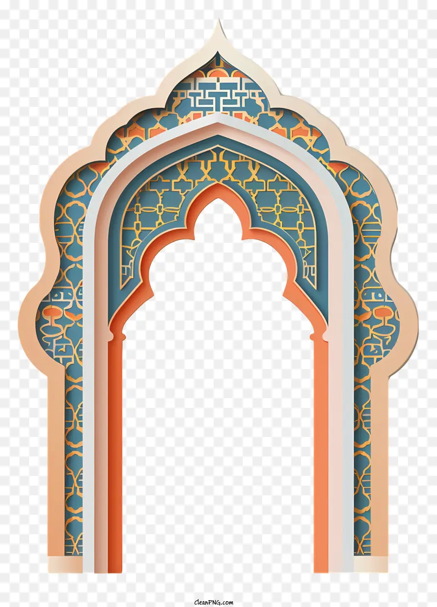 islamica telaio - Archway islamico con intricati motivi geometrici