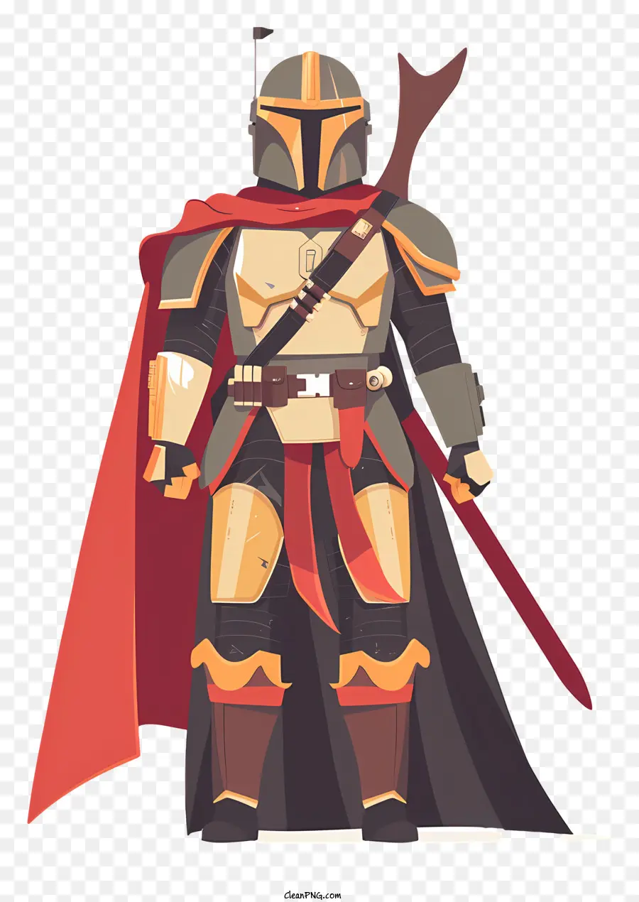 Mittelalter Kostüm mittelalterliche Rüstung Schwert Schild Ritter - Mittelalterlicher Soldat in rot und goldener Rüstung