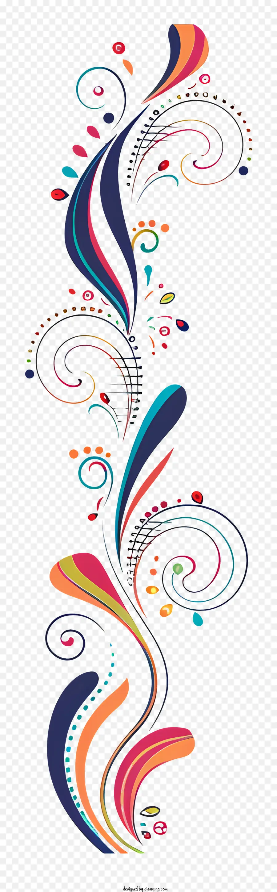 fancy decorative line abstract art colorful swirls circular design twisting patterns