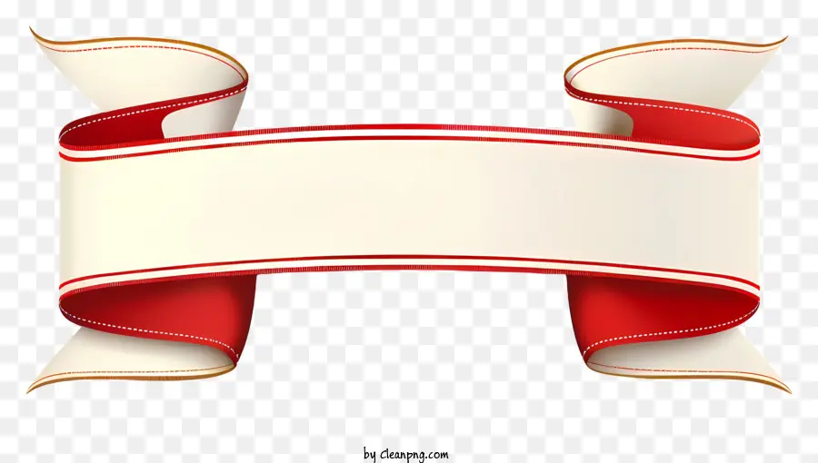 Ribbon Banner - Rot -weißes Band mit goldener Ausstattung