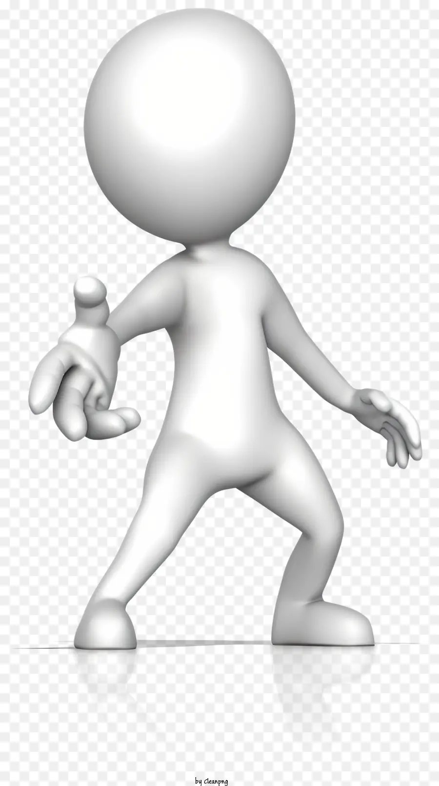 weißen hintergrund - 3D -Mann in weißem Hemd, dunkle Hose
