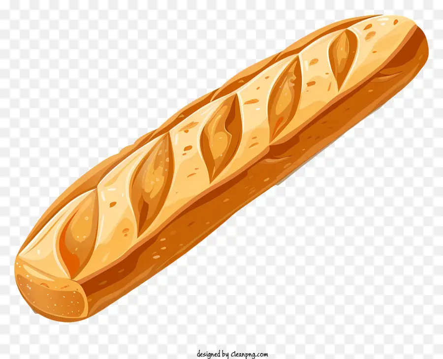 Baguette ổ bánh mì trắng bột mì thô có kết cấu bánh mì cũ - Bánh mì trắng cũ với hai lát cắt