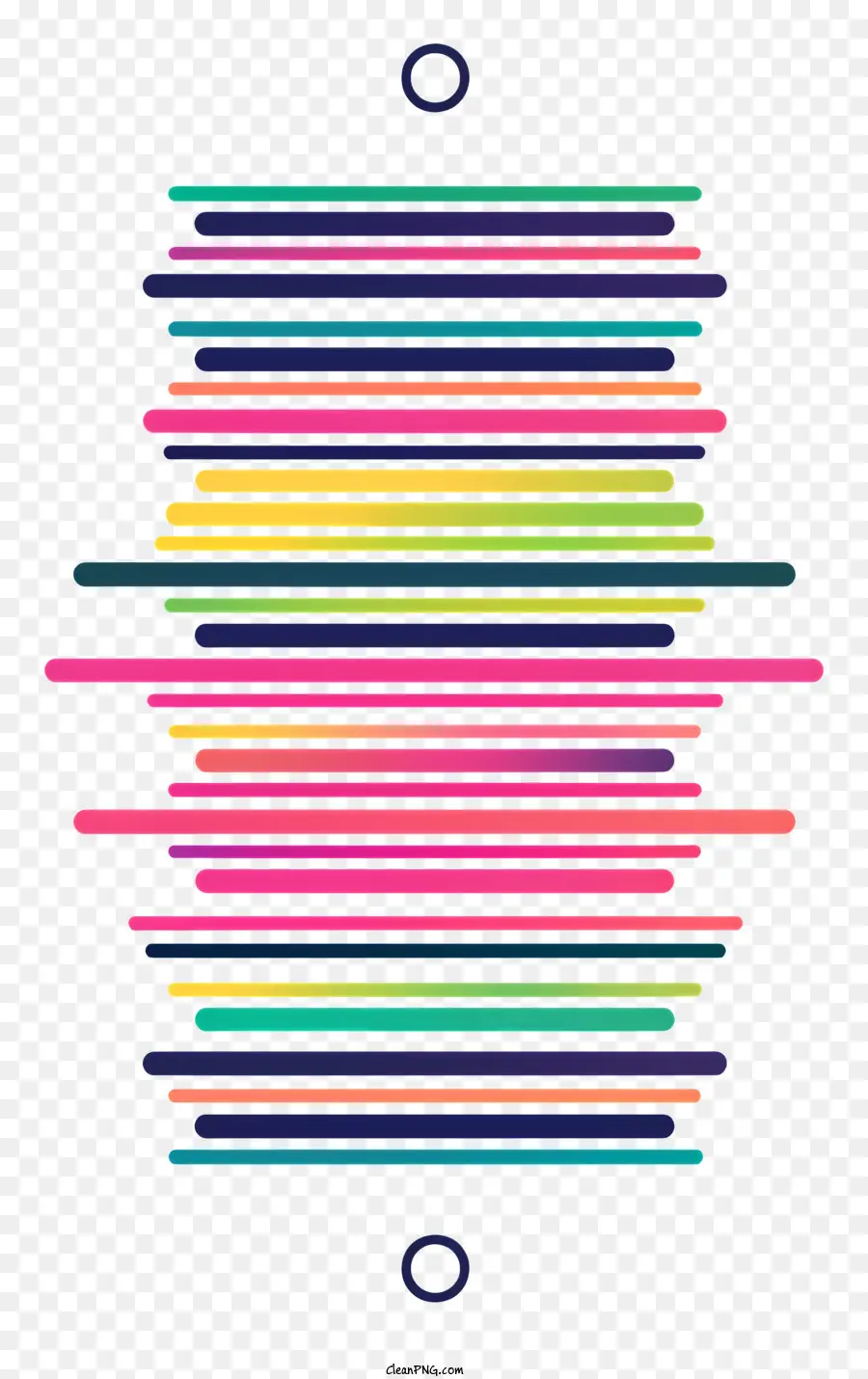 Strisce multicolori a forma circolare della linea di divisori semplici - Cone a strisce con modello circolare multicolore ordinato