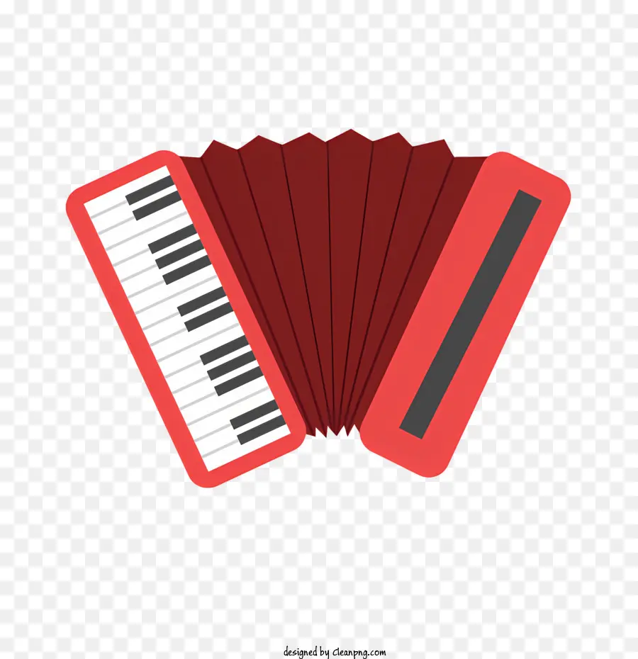 Music Musical Strument fisarmonica delle chiavi dello strumento musicale - Farticella rossa con chiavi bianche per la musica