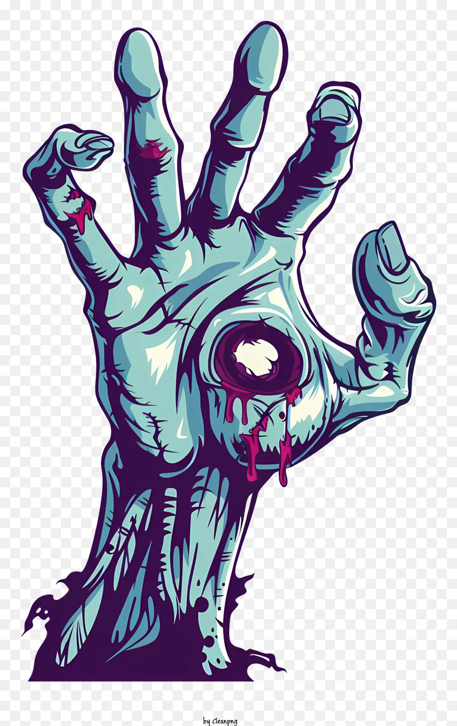 Halloween - Creepy Zombie Hand con foro di dita allungati