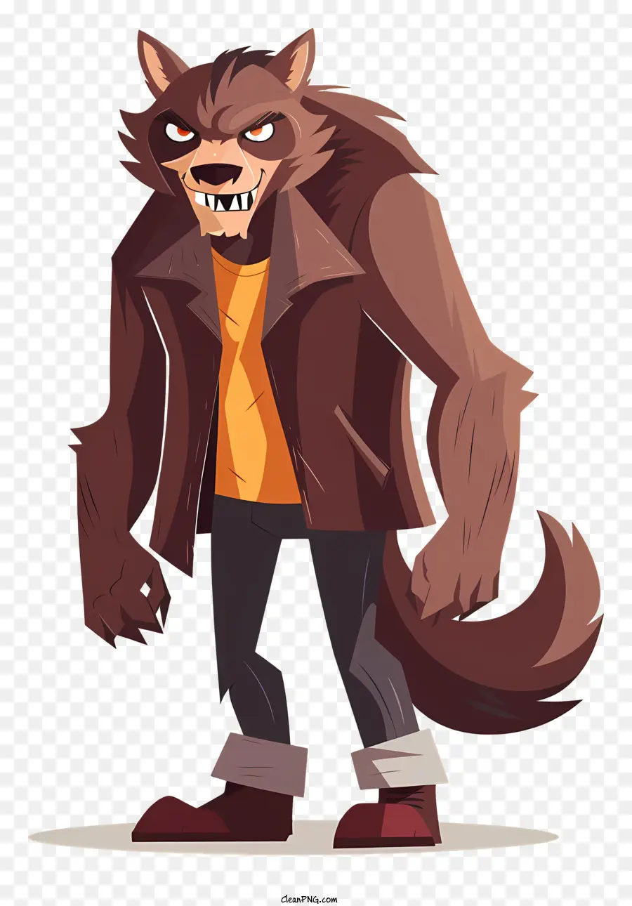 Werwolf Vampir intensiv - Intensiver Mann mit Reißzähne und verschränkten Armen