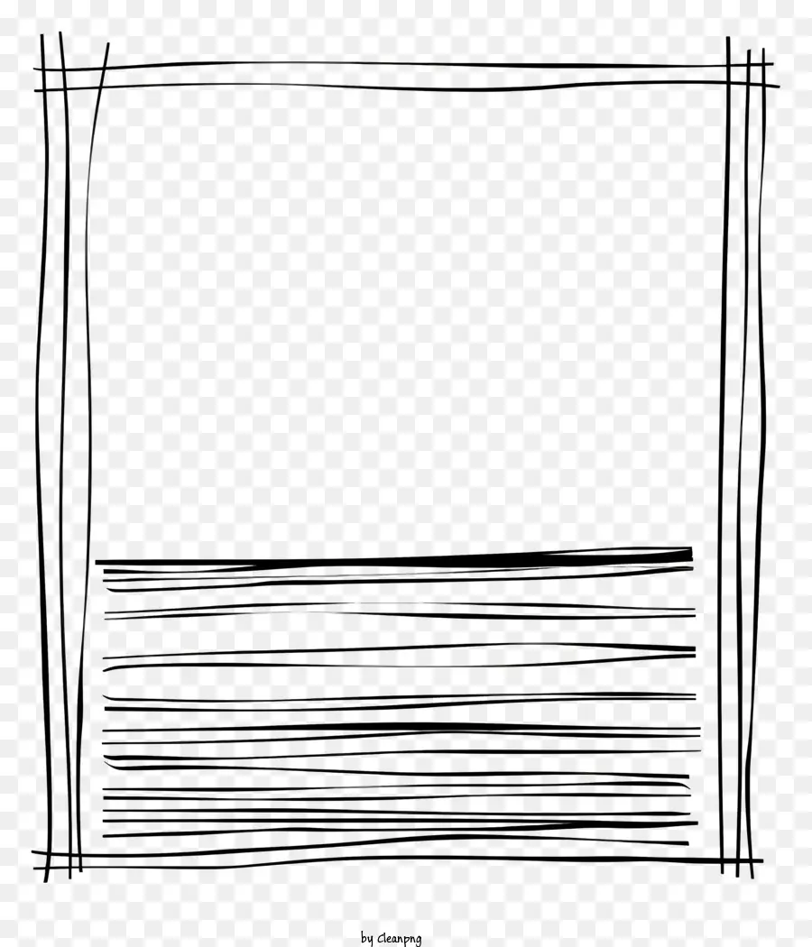 Fensterrahmen - Schwarzer quadratischer Rahmen mit weißen Linien