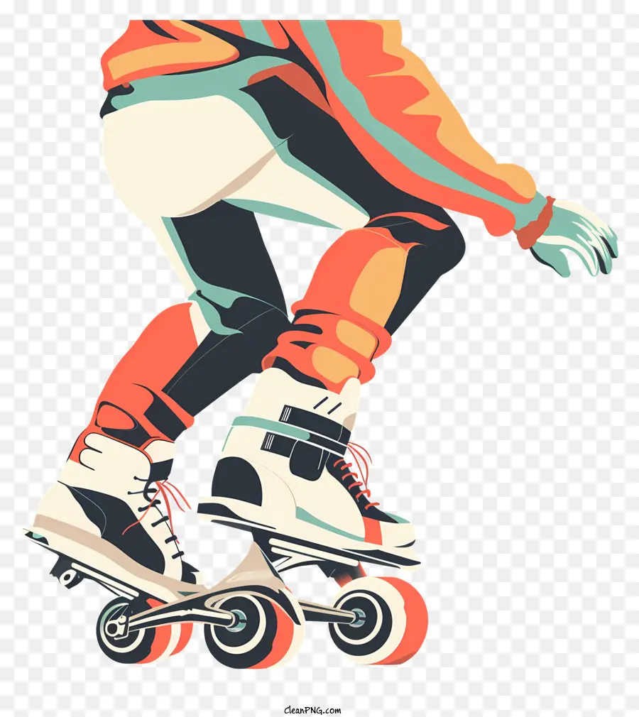 Trick trượt băng trượt băng trượt ván trượt ván trượt - Người trượt ván trên giày trượt patin thực hiện các pha nguy hiểm