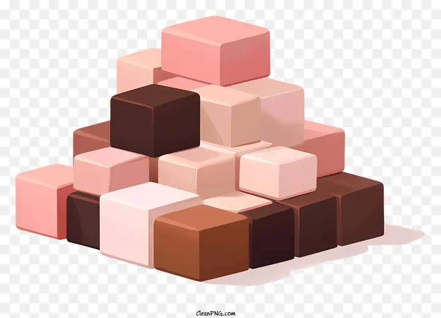 Bausteine ​​Schokoladenbausteine ​​Essbares Spielzeug kreative Süßwaren farbenfrohe Leckereien - Bunte Schokoladenbausteine ​​zusammen gestapelt