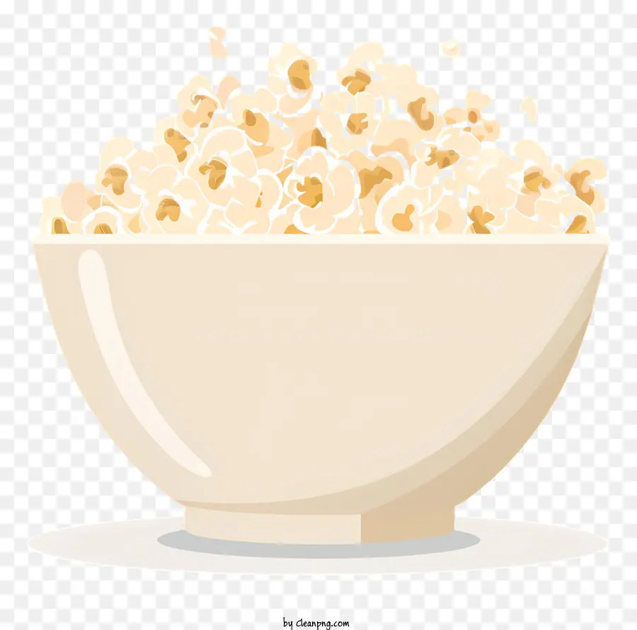 Popcorn - Popcorn -Kerne auf weißer Keramikschale