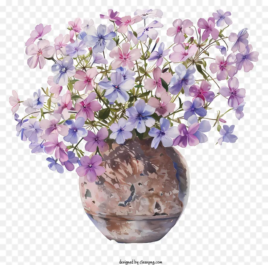 Frühlingsblume - Lässige Arrangement von rosa und lila Blumen