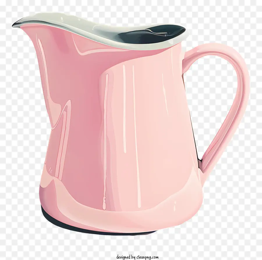 brocca rosa brocca rosa brocca in ceramica manico d'argento in porcellana - Brocca in ceramica rosa con manico d'argento