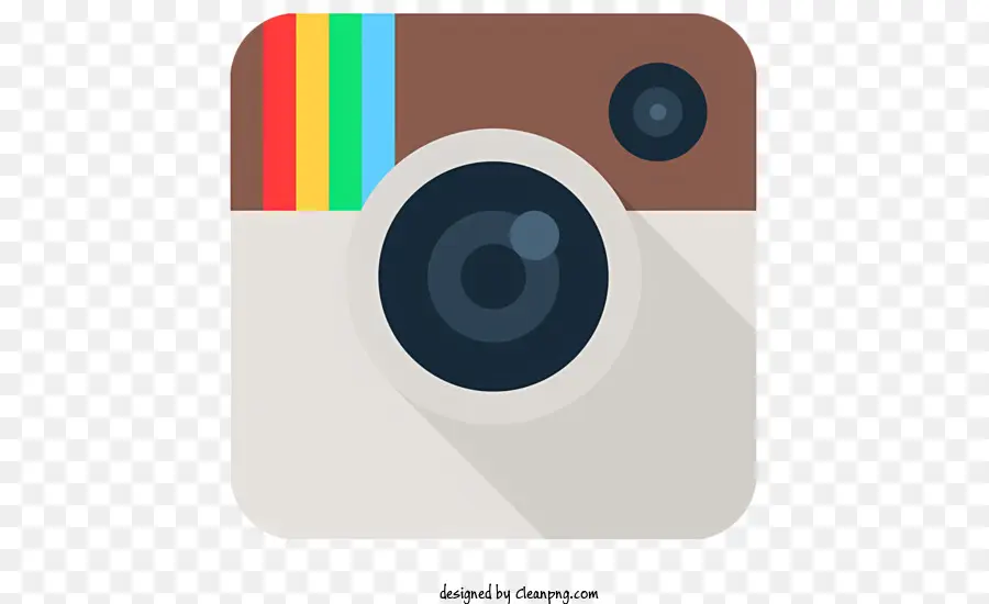 Instagram - Kamera mit Snap Shot Text, langer Schatten