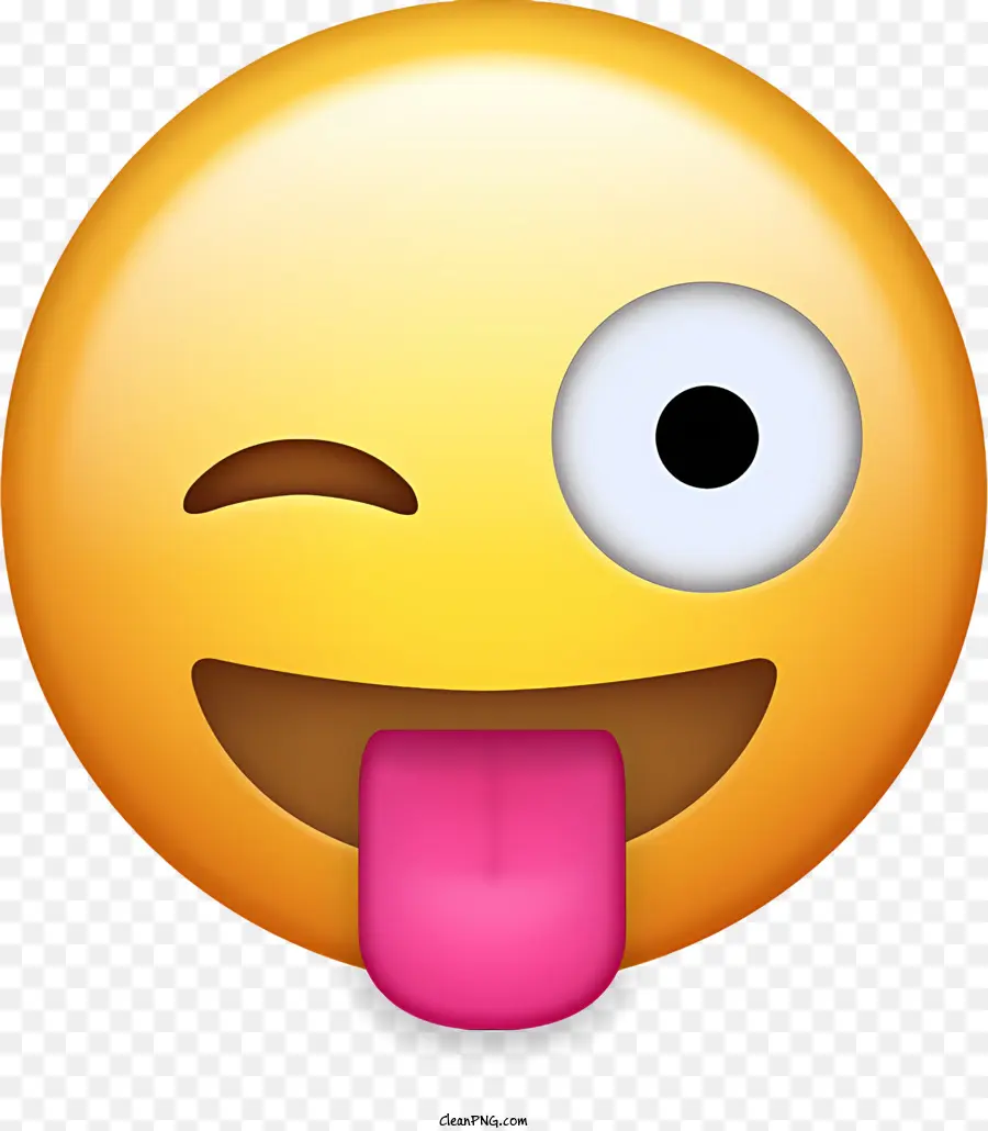 sfondo bianco - Emoji felice con bocca rosa e occhi