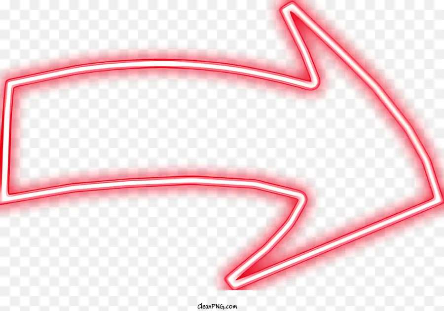 sfondo bianco - Freccia neon rossa a destra, testo sotto