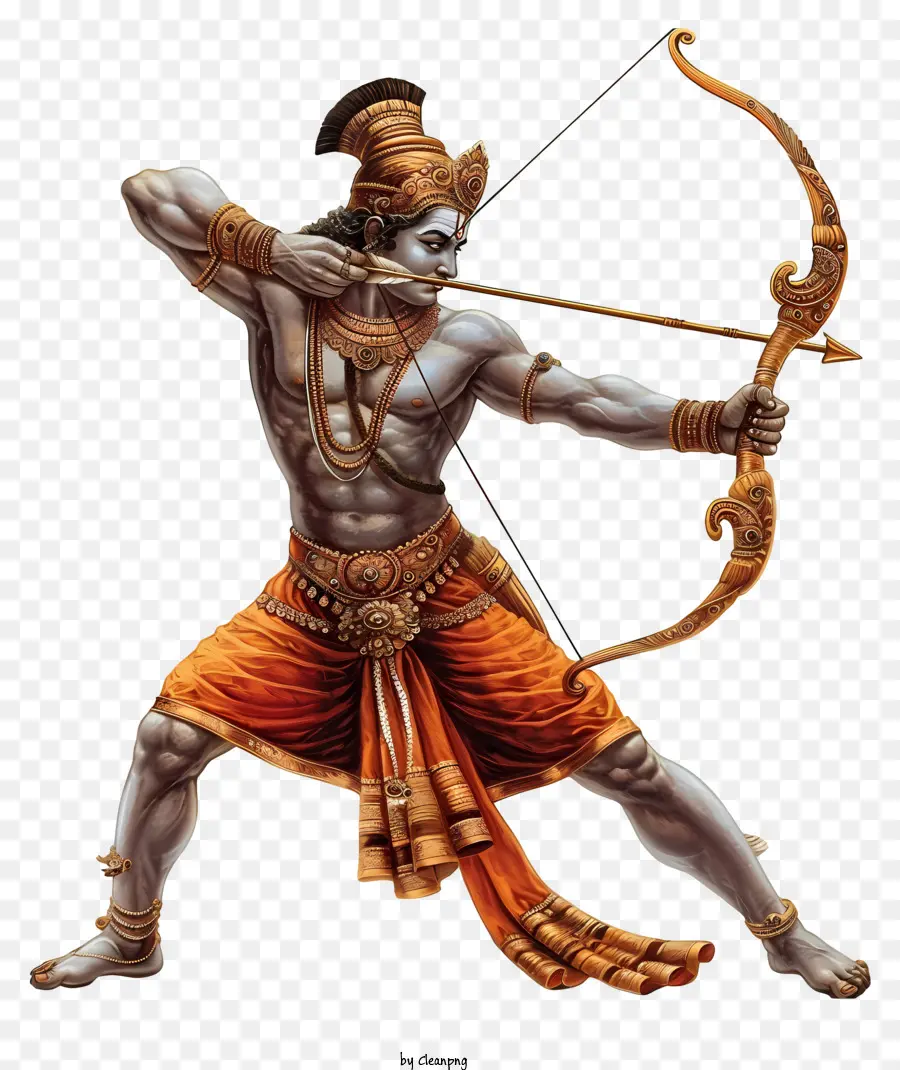 Pfeil und Bogen - Lord Shiva, Kriegergott, bereit für den Kampf