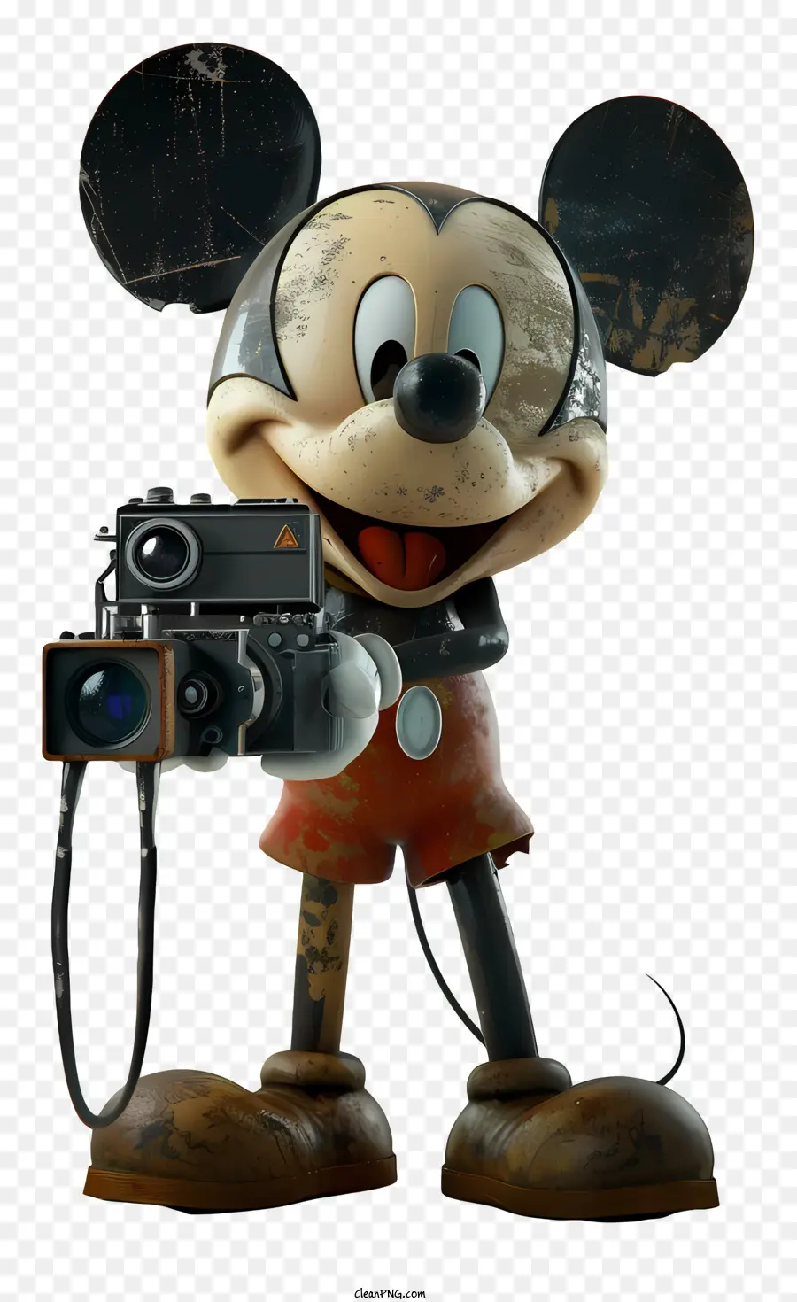 topolino - Persona in costume da topo di Topolino con fotocamera