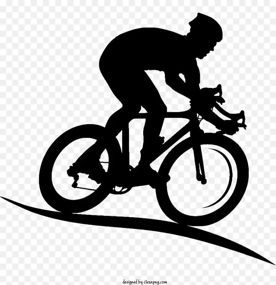 Bicycle ciclista di ciclismo sportivo - Il ciclista cavalcano in discesa, in mostra potere e agilità