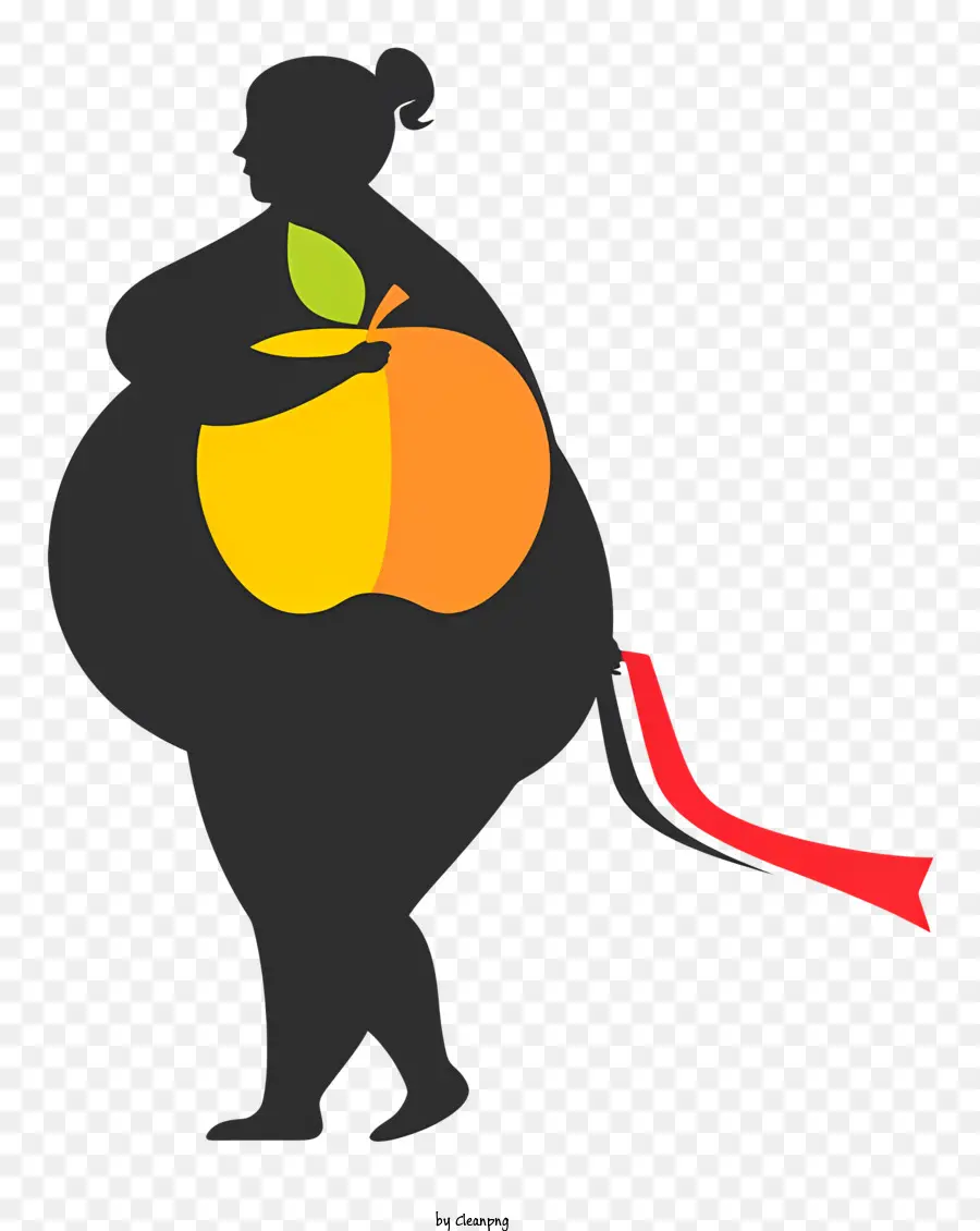 stile di vita sano - Donna che trasporta mela matura, simboleggia la salute
