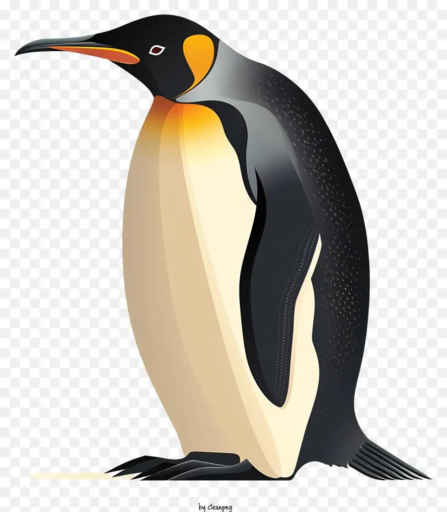 Pinguin - Penguin, der mit Krone auf Hinterbeinen steht