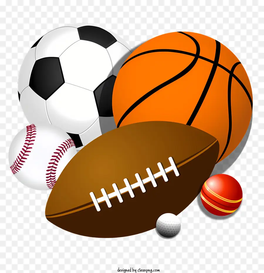 Sports Sports Balls Soccer Baseball calcio - Palle sportive assortite in bianco e nero