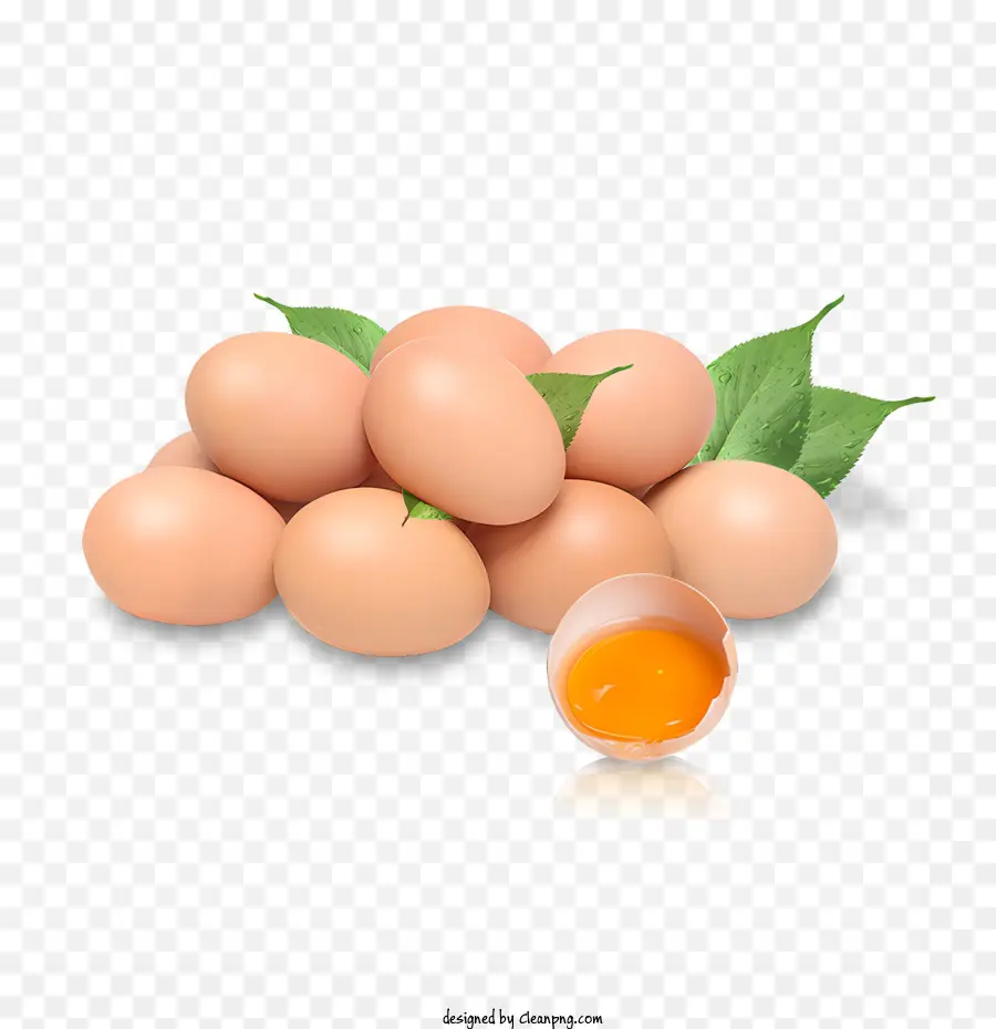 xanh lá - Đống trứng luộc cứng với vỏ