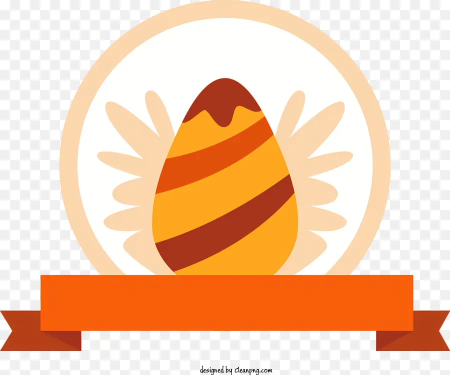 bastoncino di zucchero - Canna di caramelle dorate con fiocco a nastro marrone/arancione. 
A tema pasquale