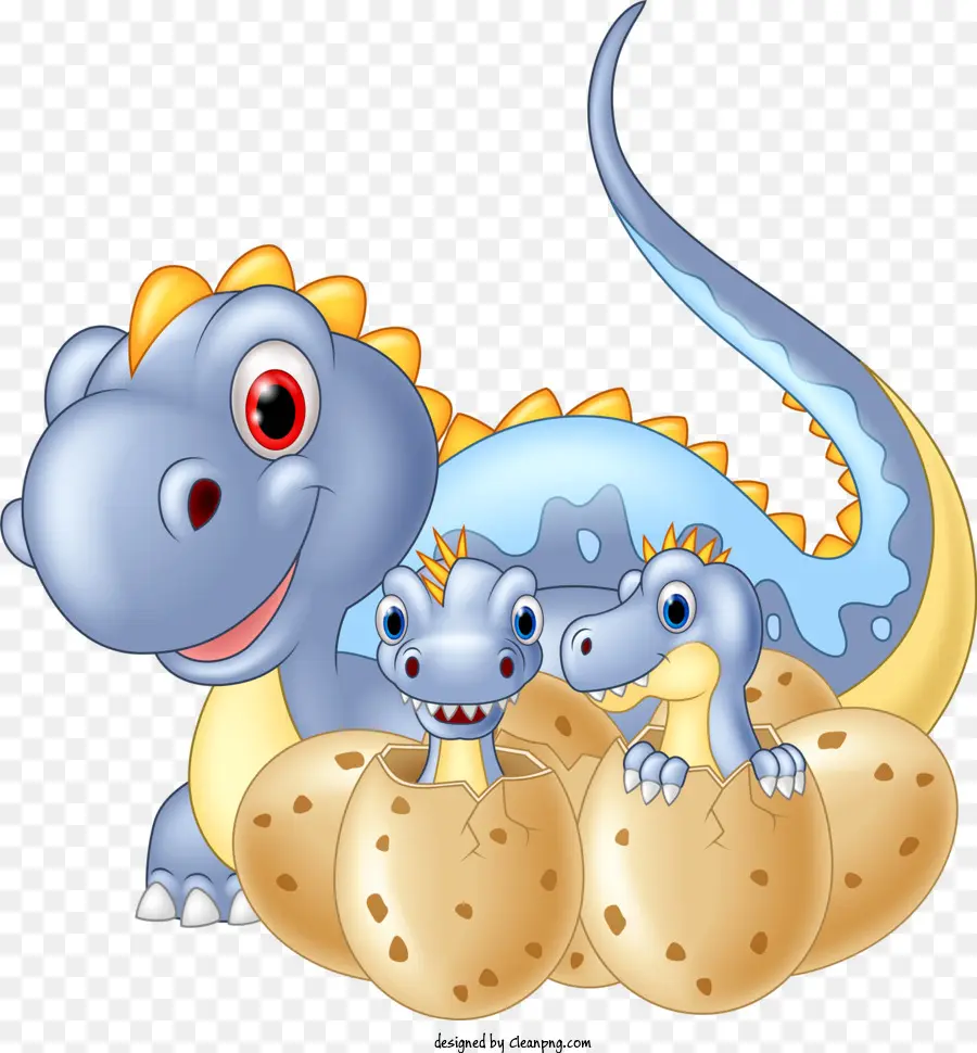 weißen hintergrund - Familie der Dinosaurier mit Ei, Happy Pose