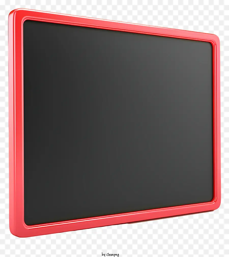 schwarzer Rahmen - Großer roter LCD -Monitor an der Wand