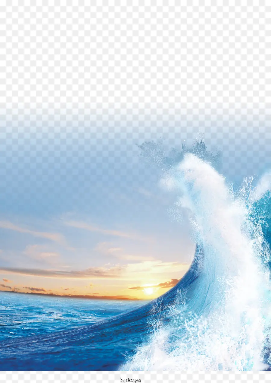 background ocean wave sunset beach turquoise