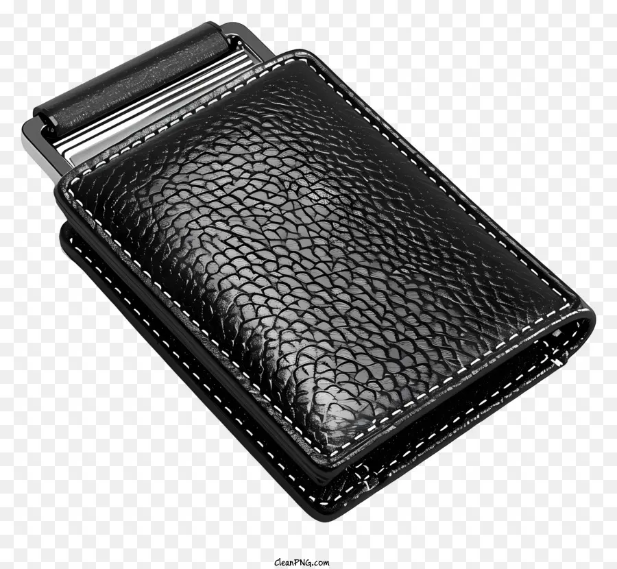 Brieftasche Schwarz Leder Brieftasche Kreditkartenhalter Magnetisch Schließe hochwertige Leder - Schwarzer Leder -Brieftasche mit Kreditkartenhalter