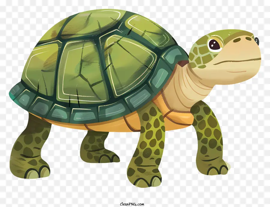 cartoon turtle turtle reptile hard shell crawl