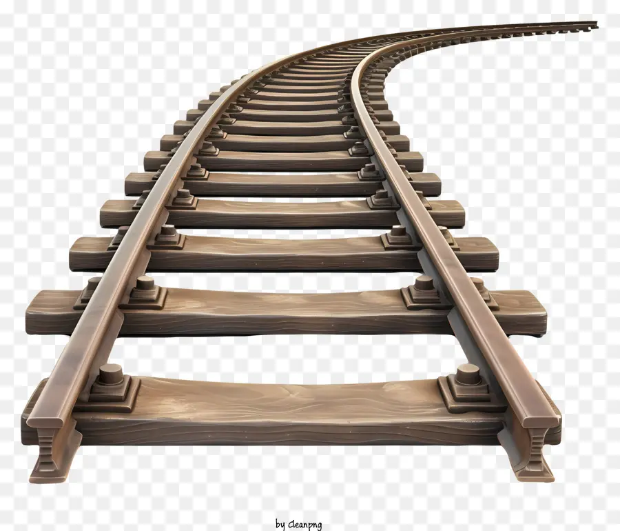 Railroad Wooden Train Trails Transportation Model Trains Set - Binari del treno in legno che si estendono in lontananza