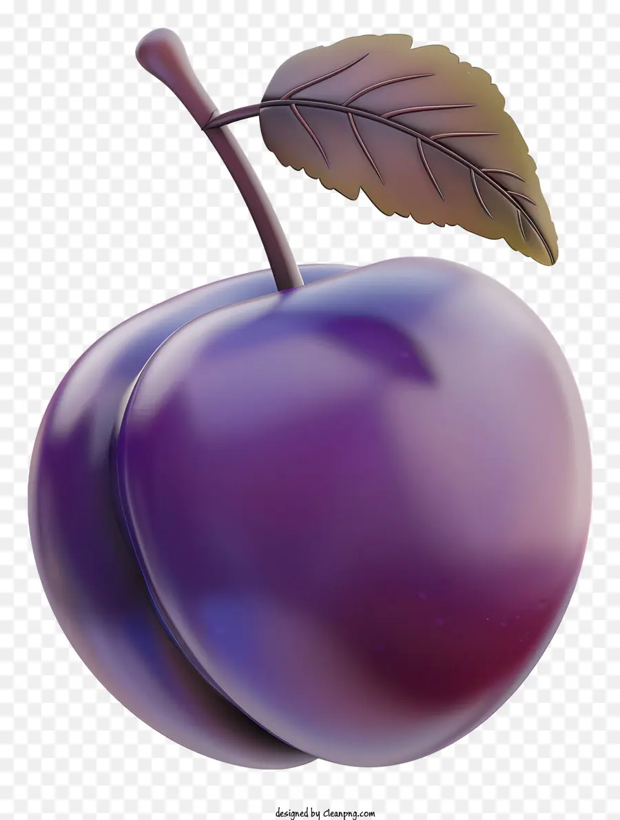 plum purple plum fruit fresh leaf