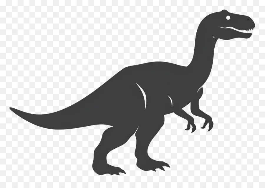 Khủng long - Hình bóng của khủng long đi bộ với răng sắc nhọn