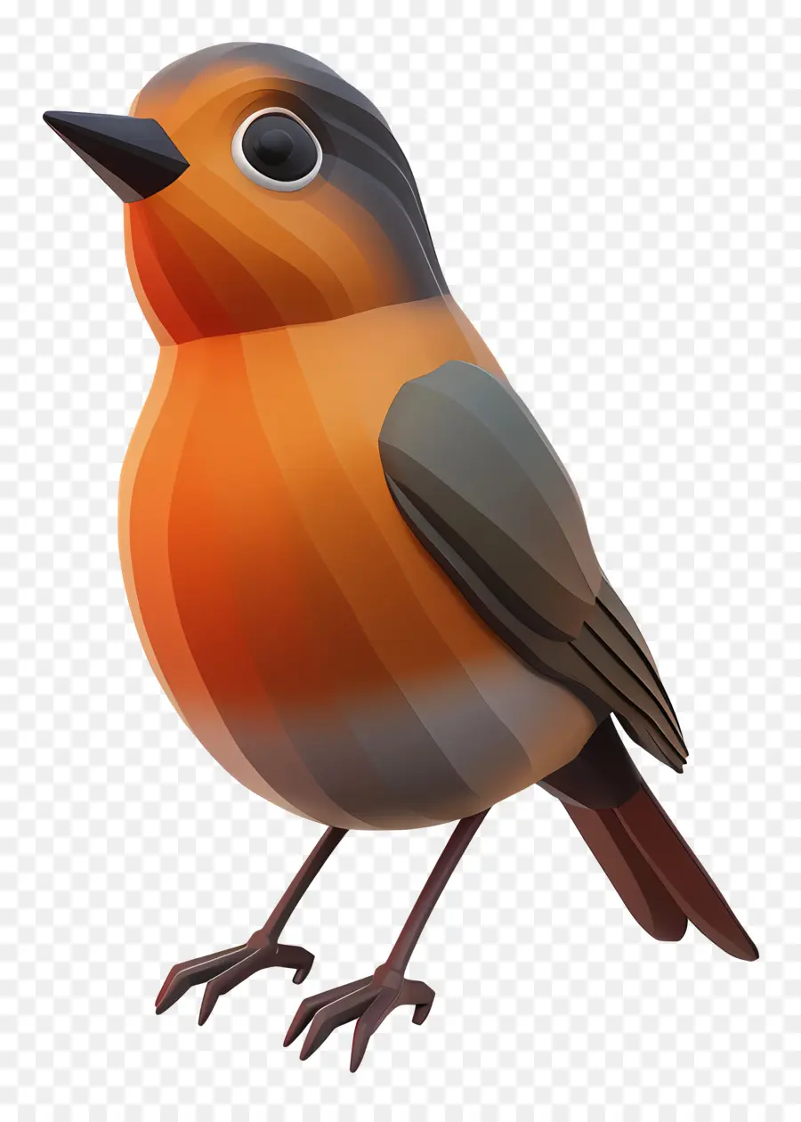 cartoon Vogel - Buntes 3D -Modell des skurrilen Vogels